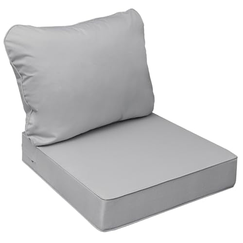 Outdoor Chair Cushions (Gray / 25.5"x25.5"x5" / 25.5"x19")