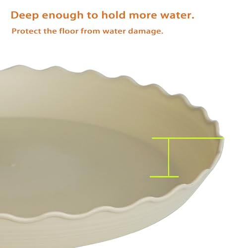 2 Pack Plant Saucer 22 inch (22" (2 pack) / Beige)