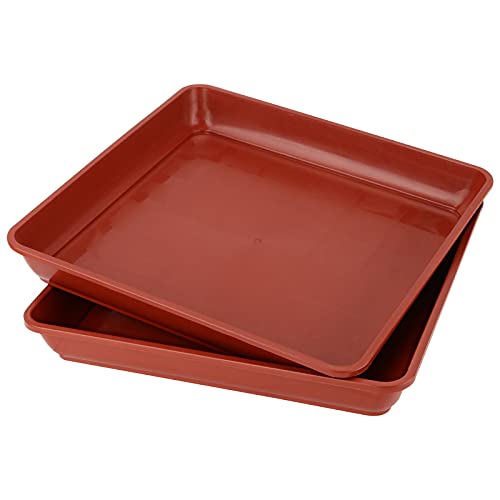 15 PCS 7 x 7 Inch Square Plant Saucer (7 Inch 15 Pcs / Terracotta)