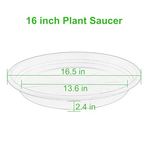 4 Pack of 16 inch Plant Saucer (16" (4 pack) / White)