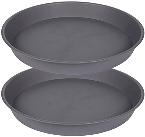 2 Pack of 8 inch Plant Saucer Clear (8" (2 pack) / Cement)