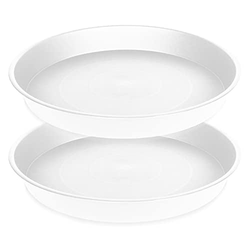 2 Pack of 20 21 inch Plant Saucer Round (21" (2 pack) / Creamy White)