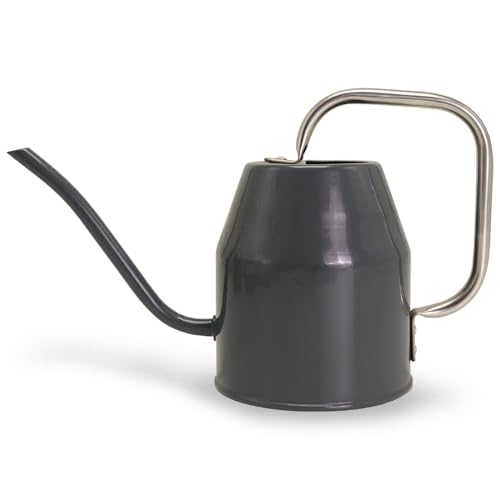 Metal Watering Can with Removable Spout (Black / 0.5 Gallon)