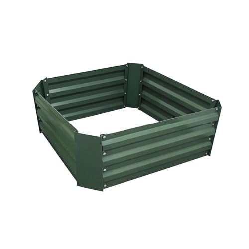 2x2x1FT Green Metal Raised Garden Bed Kit (Green / 2x2x1 ft)