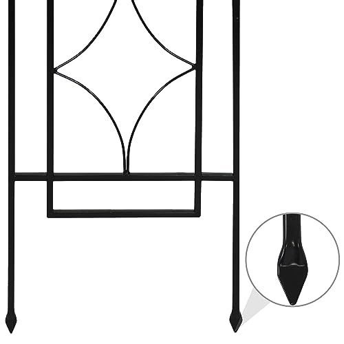 Sunnydaze 60" Black Metal Garden Trellis for Climbing Plants (Chic Diamonds - 60")