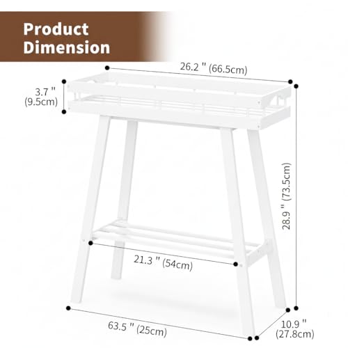Bamboo Plant Stand Indoor (Bamboo White)