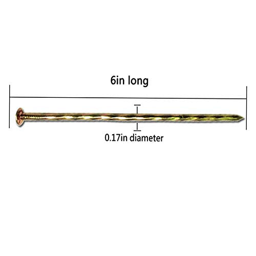 200 pcs 6" Galvanized Metal Spiral Stakes (200 Pack 6inch)