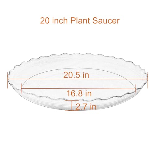 2 Pack of 20 inch Plant Saucer Plant Tray (20" (2 pack) / Terracotta)