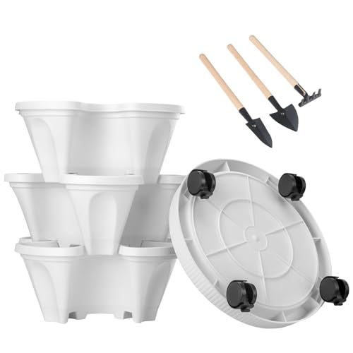 Stackable Planter (White / 3 Tier)