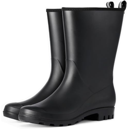 Wide Calf Women's Rain Boots Waterproof PVC Rubber Garden Boot Outdoor