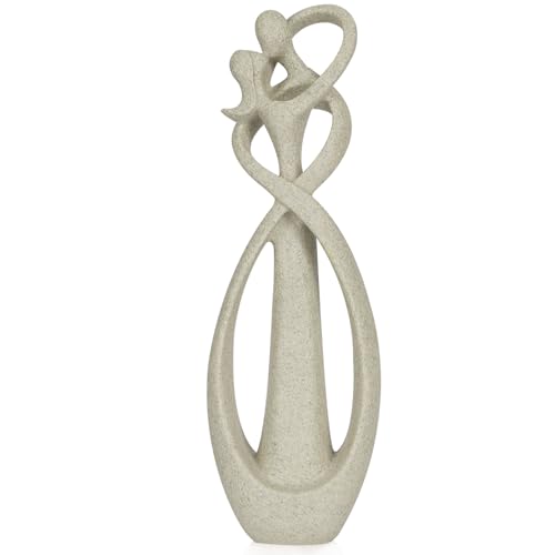 Kissing Lovers Statue Abstract Sculpture (Sandstone / Large)