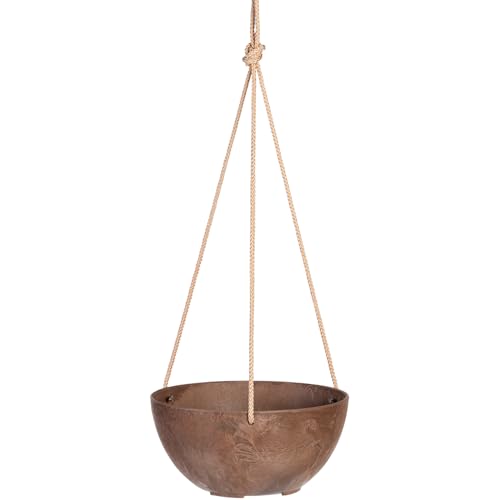 Self Watering Hanging Planter for Indoor or Outdoor Plants (Rust / 10")