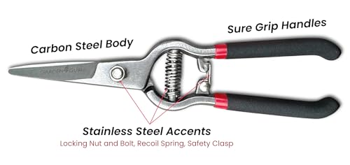 Garden Guru Classic Bypass Pruning Shears Clippers (60 Pack / Precision Blade)