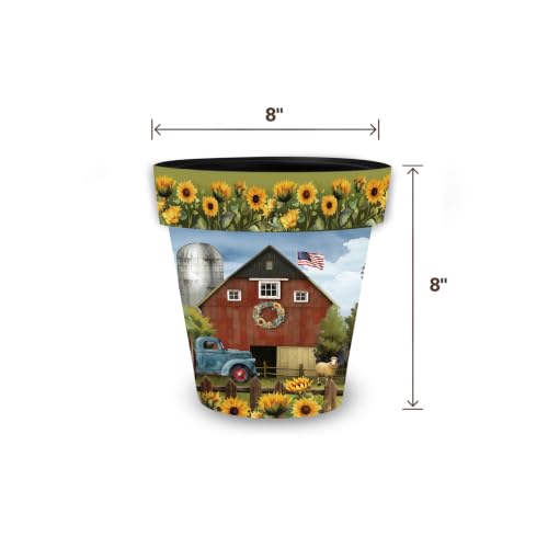 Summer Planter 8.5" x 8.5" x 8.5" Sunflower Barn Small for Summer Planter
