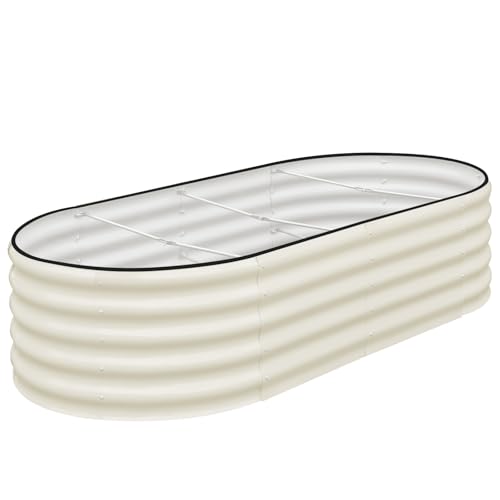 Galvanized Raised Garden Bed (White / 6x3x1.5 ft)