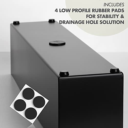 Modern Black Trough Rectangular Planter (16 X 3.2 X 3.5 Inches / Matte Black)