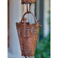 Nautical Cups Copper Rain Chain with Installation Kit