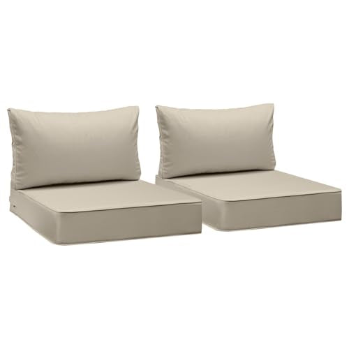 Outdoor Chair Cushions (Khaki Beige / 25.5"x25.5"x5" / 25.5"x13.5")