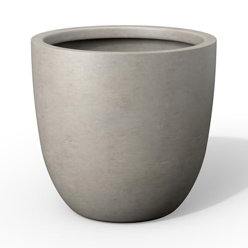 18 Inch Dia Round Concrete Planter (Buff Concrete / 18-Inch Dia)