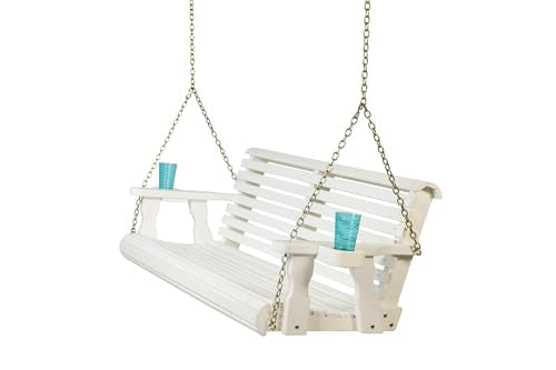 Heavy Duty 700 Lb Capacity Porch Swing with Cup Holders
