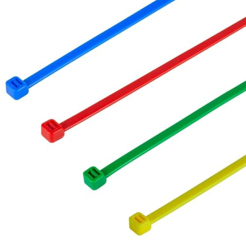 8 Inch Multi Color Nylon Zip Ties (200 Count)