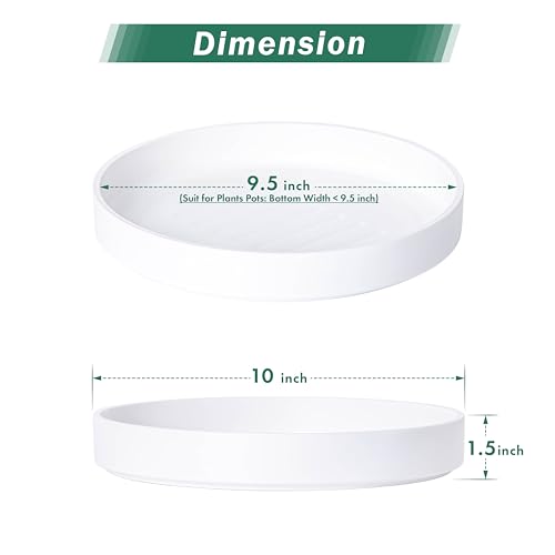 10 Inch Plastic Plant Saucer Water Drip Tray (10")
