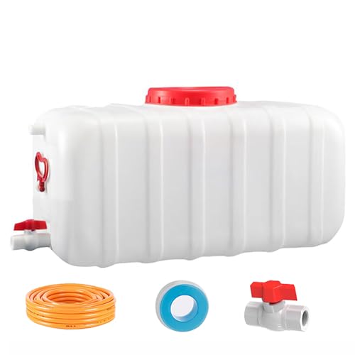 Large Capacity Water Tank with Spigot for Camping Plastic Water Storage Tank Water Container for Emergency Storage Household Outdoor Camping RV Self