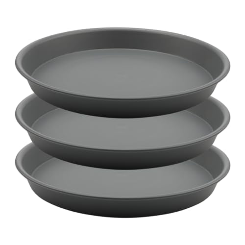 Plant Saucer Heavy Large Planter Durable Thicker Plastic Plant Trays for Indoors and Outdoor (3 Count)