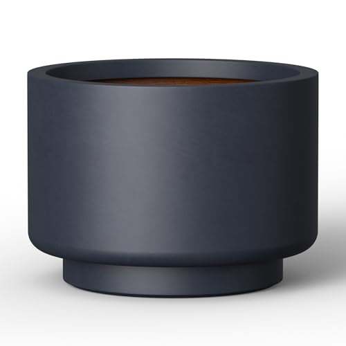 Charcoal Concrete Planter 15.7" Dia All (Charcoal / 15.7"Dia x 11.4"H)