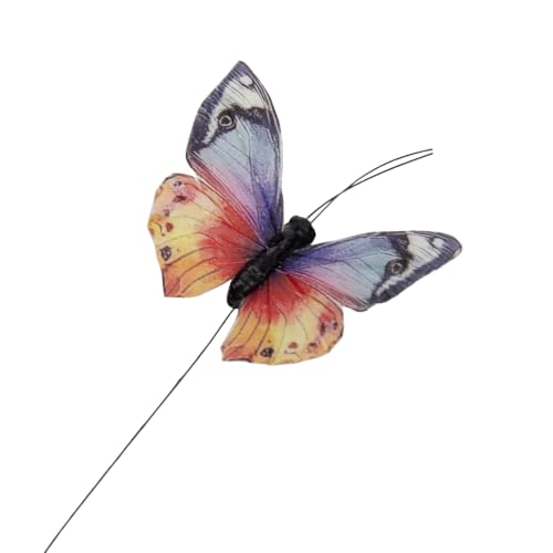 Artificial Feather Simulation Butterfly Party Decoration Set (H Wire)