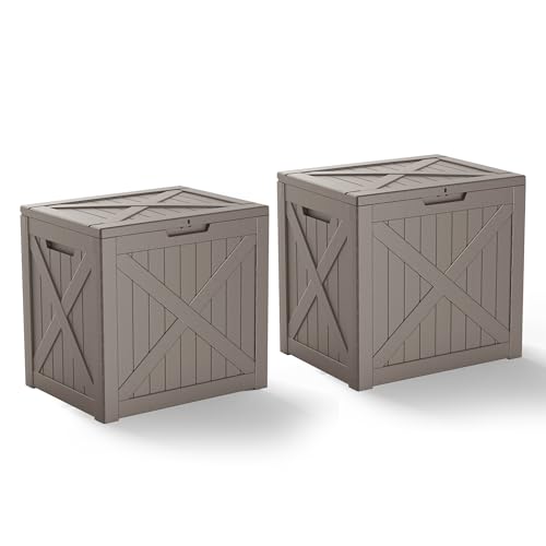 38 Gallon Outdoor Deck Box (Grey / 38 gallon)
