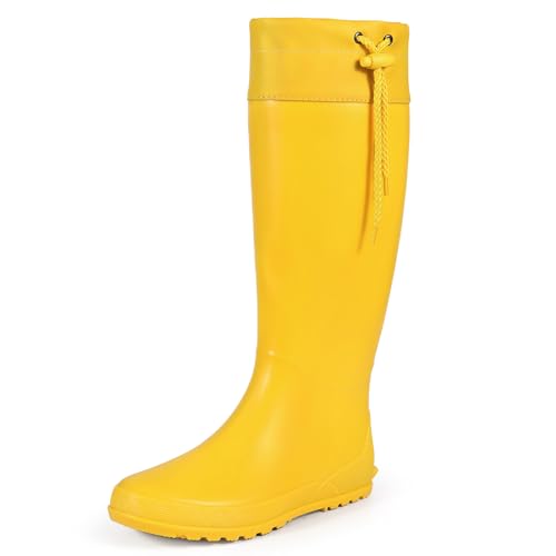 Women's Packable Tall Rain Boots Ultra Lightweight Garden Boots