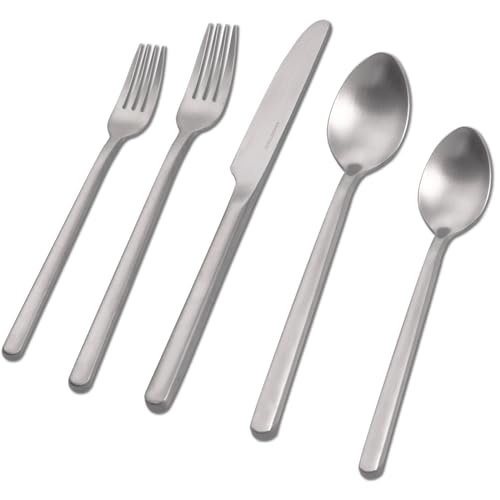 40 Piece Silverware Set (40 Piece / Matte Silver)
