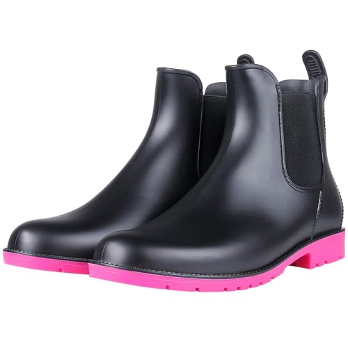 Women's Ankle Rain Boots Waterproof Chelsea Boots