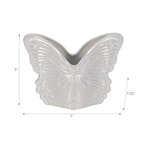 Decorative Ceramic Flower Pots for Home Decor (Ivory / 5.5")