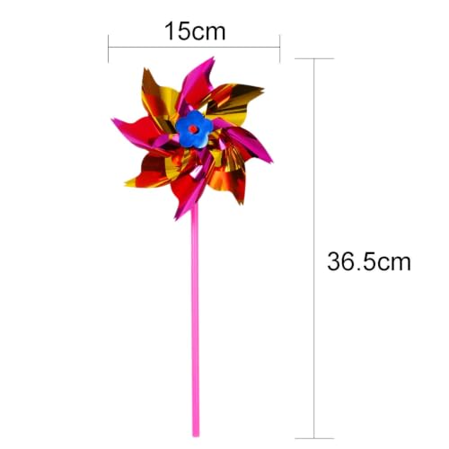 200 Pieces Plastic Rainbow Windmill Party Pinwheels DIY Pinwheel