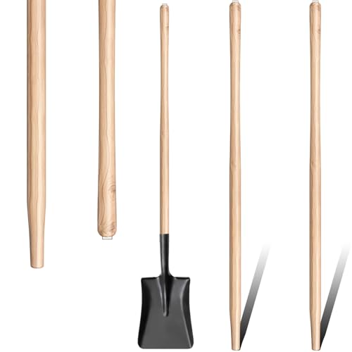 2 Pcs 54" Wooden Shovel Handle Replacement 1.3" Dia (54")