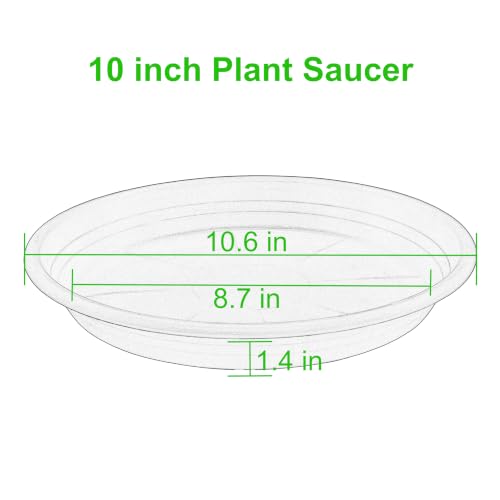 2 Pack of 10 inch Plant Saucer (10" (2 pack) / Black)