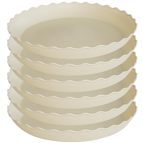 6 Pack Plant Saucer 6 inch (6" (6 pack) / Beige)