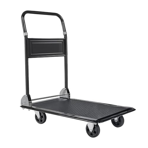 Heavy Duty 2 Tier Platform Hand Truck (28.7 x 18.5 x 32.3 in/ 730 x 470 x 820 mm)