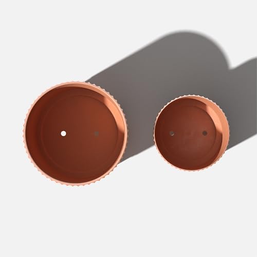 Demi Series Raised Duo Planters (Terracotta/Black / Bundle)