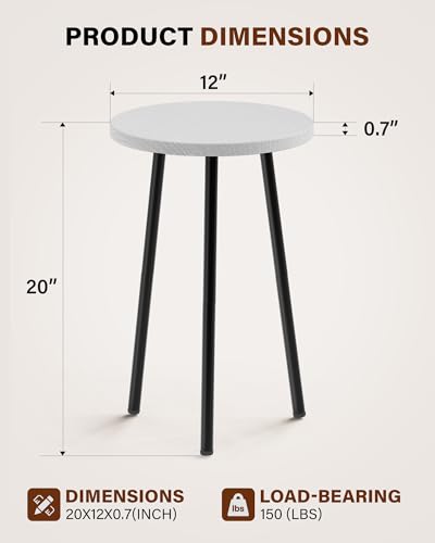 Plant Stand Indoor 2 Pack (White / 20"&20")