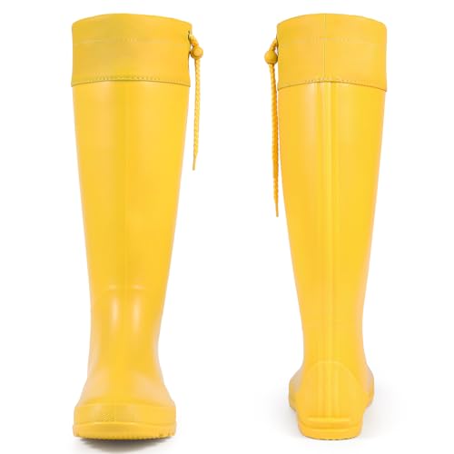 Women's Packable Tall Rain Boots Ultra Lightweight Garden Boots