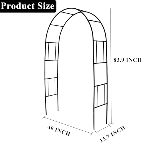 Garden Arch Trellis (Black AA)