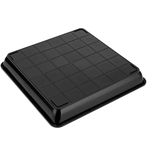 15 PCS 9 x 9 Inch Square Plant Saucer (8.8 Inch 15 Pcs / Black)