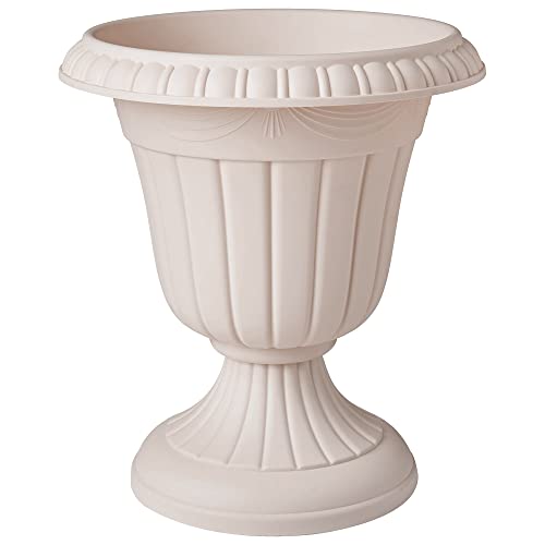 PL20TP Classic Traditional Plastic Urn Planter Indoor (Taupe / 10" x 12")