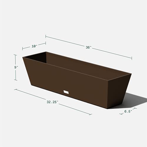 Pure Series Window Box Planter (Espresso / 36 inch)