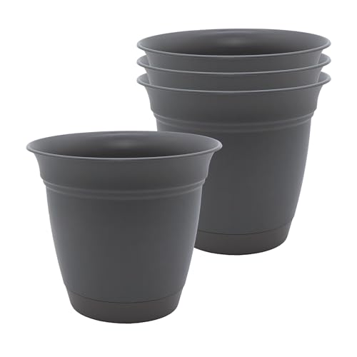 Eclipse Round Planter Pot (Warm Gray / 8" (Pack of 4))