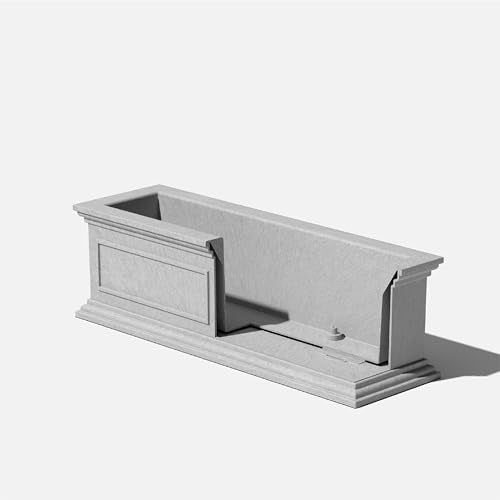 Brixton Series Window Box Planter (Gray / 11"H x 11"W x 36"L)