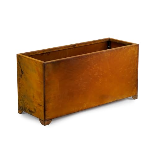 Corten Steel Planter Box for Outdoor Patio (32X10X16 Inch)